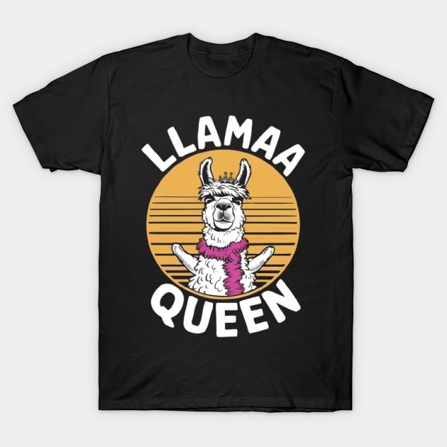 Llama Drama Queen Funny Llama posing shirt T-Shirt by ARTA-ARTS-DESIGNS